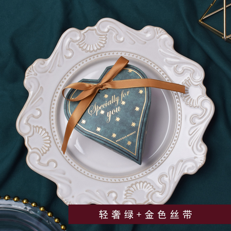 新款创意中式爱心型喜糖盒 欧式风结婚庆森系伴手礼品包装纸盒(定制款图片仅供参考)详情图10