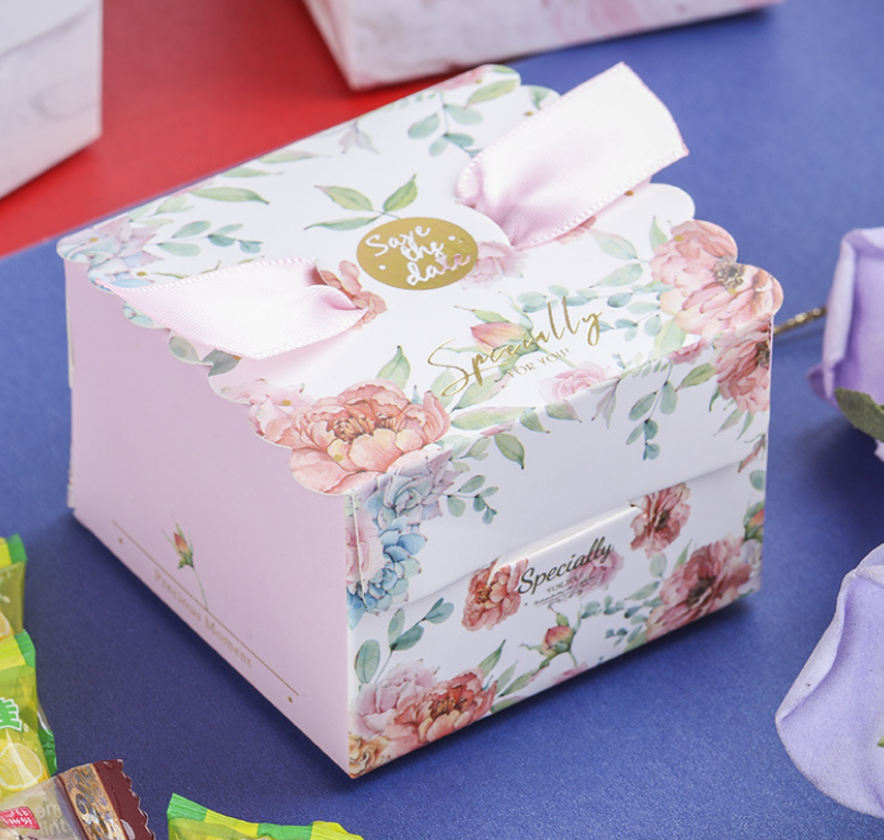 韩式创意结婚方形喜糖糖盒子中式糖果纸盒满月喜糖袋欧式结婚用品批发(定制款图片仅供参考)详情图4