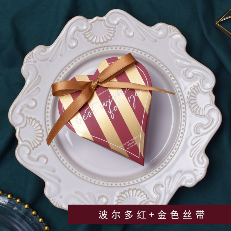 新款创意中式爱心型喜糖盒 欧式风结婚庆森系伴手礼品包装纸盒(定制款图片仅供参考)详情图8