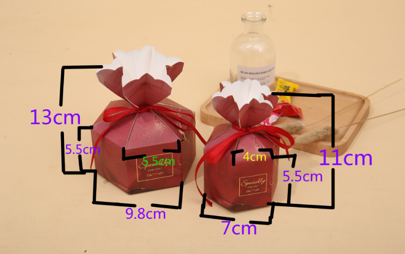 新款欧式花瓶喜糖盒子婚礼糖盒满月系创意喜糖袋结婚用品厂家批发(定制款图片仅供参考)详情图2