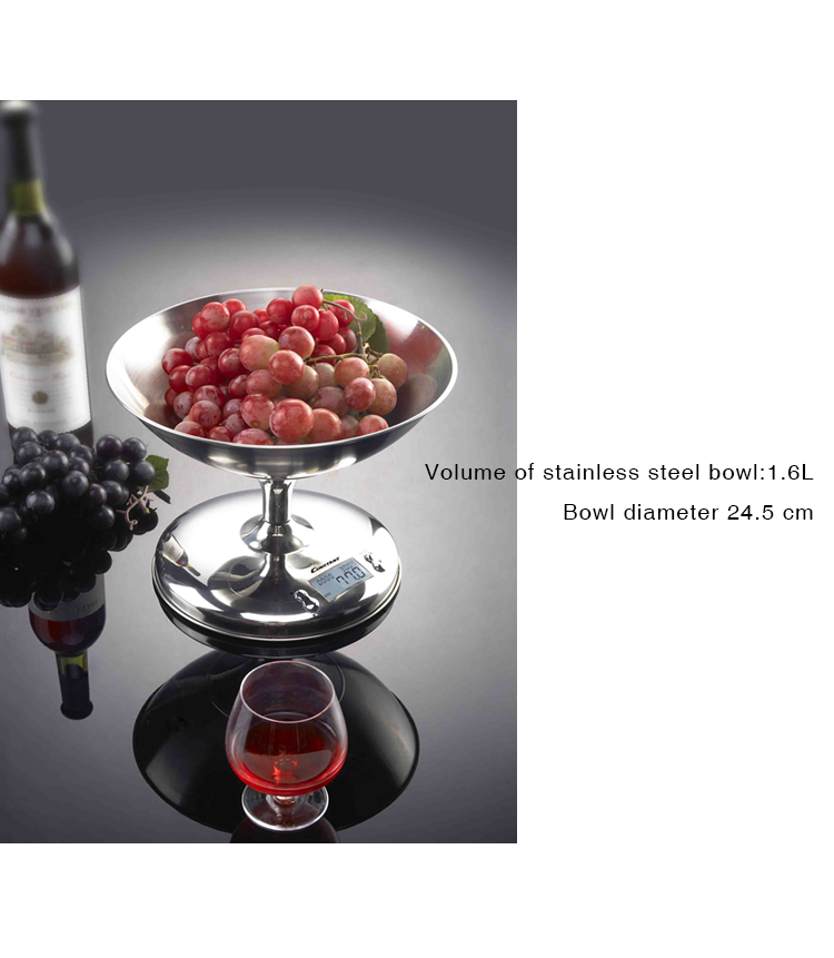 14192-256B High-end wine glass-shaped all-stainless steel kitchen scale, fruit baking electronic scale, bread and coffee scale, wholesale for export detail image 6