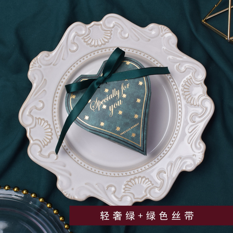 新款创意中式爱心型喜糖盒 欧式风结婚庆森系伴手礼品包装纸盒(定制款图片仅供参考)详情图7