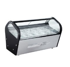 RTD-122L/GF-1177台式硬质冰淇淋展示柜风冷商用冷饮冰棒柜雪糕122L冷冻展示柜