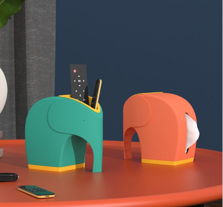 Creative Elephant Tissue box Office tissue box Remote control box in the living room tissue box