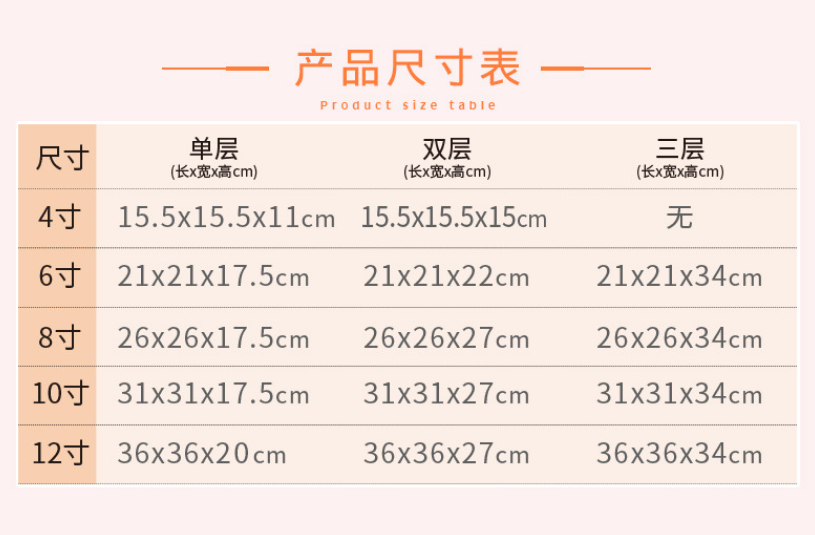 私人定制透明生日蛋糕盒子包装盒双层10/十寸（定制款图片仅供参考）详情图1