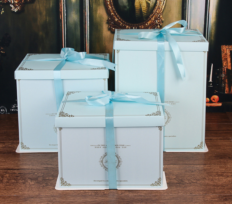 单双层加高12寸三合一生日蛋糕盒半透明烘焙蛋糕盒(定制款图片仅供参考)详情图2