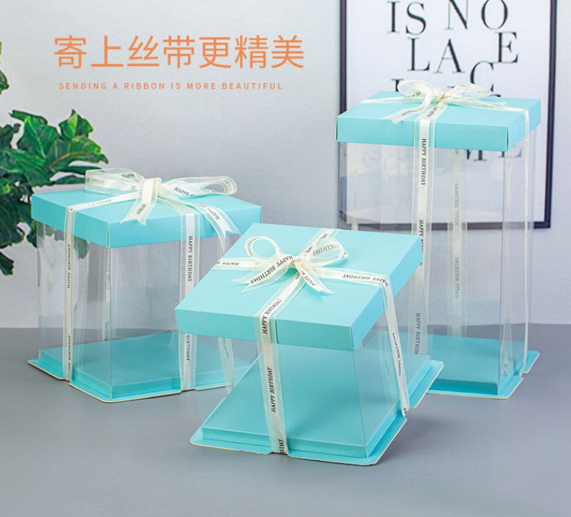 私人定制透明生日蛋糕盒子包装盒双层加高12/十二寸（定制款图片仅供参考）细节图