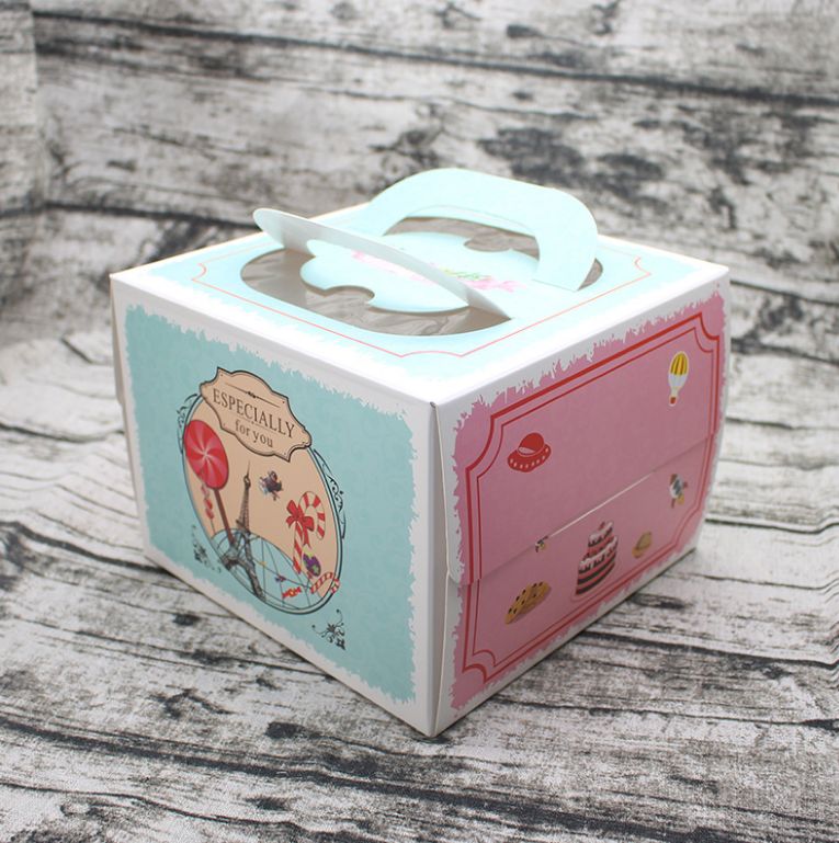 私人定制韩式/欧式彩色蛋糕盒8寸（定制款图片仅供参考）