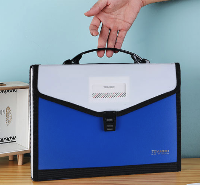 A4 size 13-layer solid color gauze pattern two-color spliced hand-held organ bag pic 6