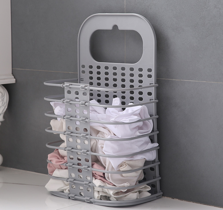 Household foldable dirty clothes basket, bathroom, wall-mounted dirty clothes basket, clothes and toys storage basket, bucket basket detail image 1
