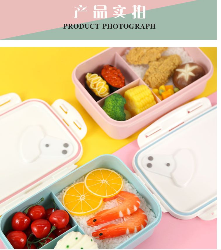 长方形微波餐盒密封饭盒学生午餐盒保鲜分格便当盒单层塑料保鲜盒