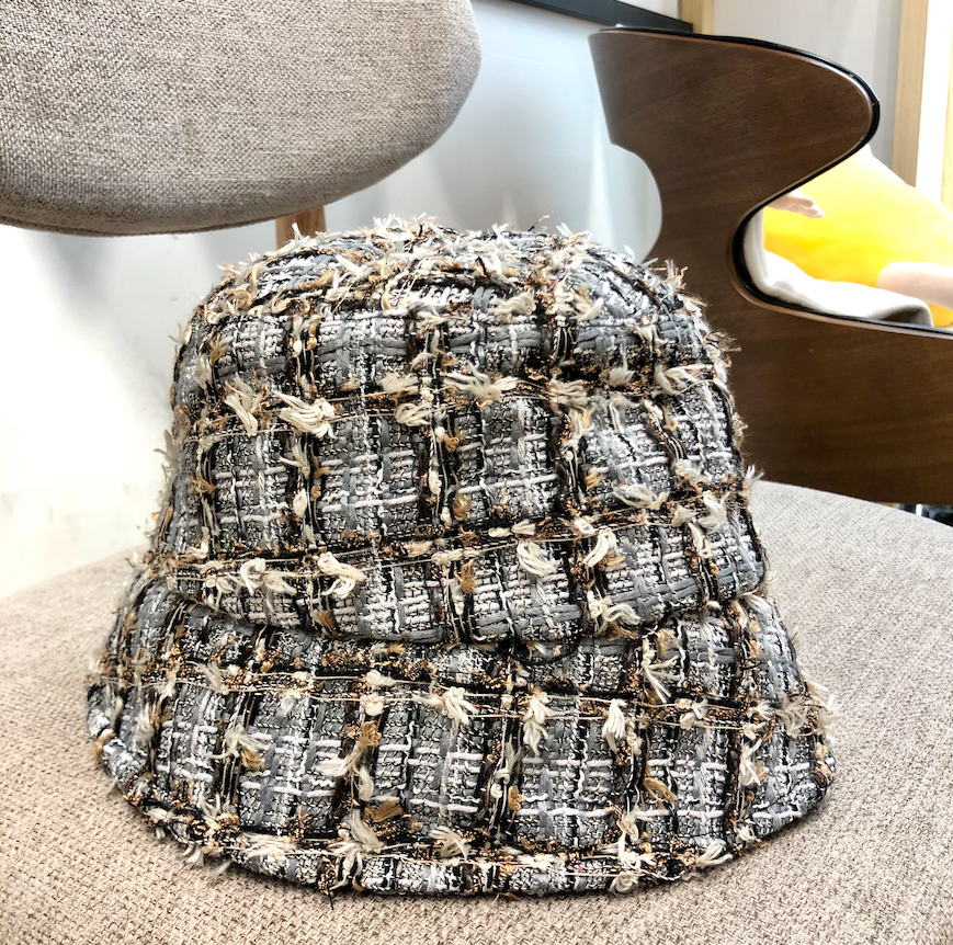 KK HAT Japanese-style unique custom fabric bucket hat autumn and winter new style, versatile and good-looking on the street, small wide hat industry detail image 6