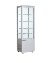 235L air-cooled four-sided transparent glass refrigerated display cabinet, beverage single-door refrigerated cabinet, vertical fresh-keeping cabinet for commercial use detail image 1