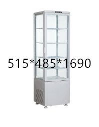 235L air-cooled four-sided transparent glass refrigerated display cabinet, beverage single-door refrigerated cabinet, vertical fresh-keeping cabinet for commercial use Application Scenario