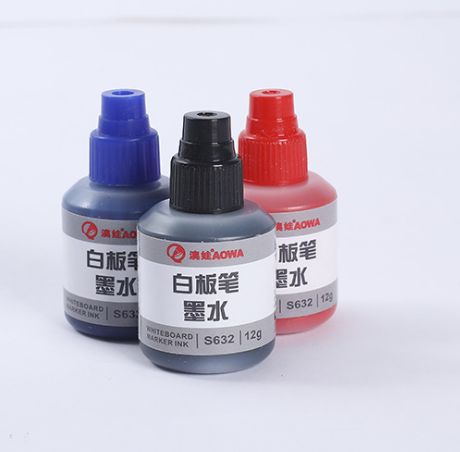 白板笔墨水补充液 12ml可擦墨水白板笔墨水 红黑蓝三色彩色墨水