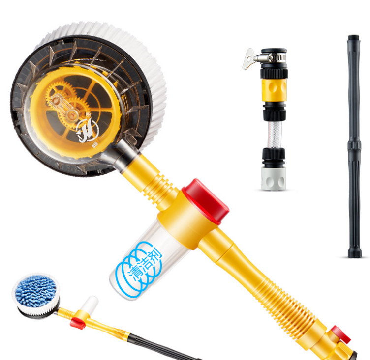 全自动旋转洗车刷家用洗车神器洗车工具软毛刷擦车拖把长柄通水刷详情图5