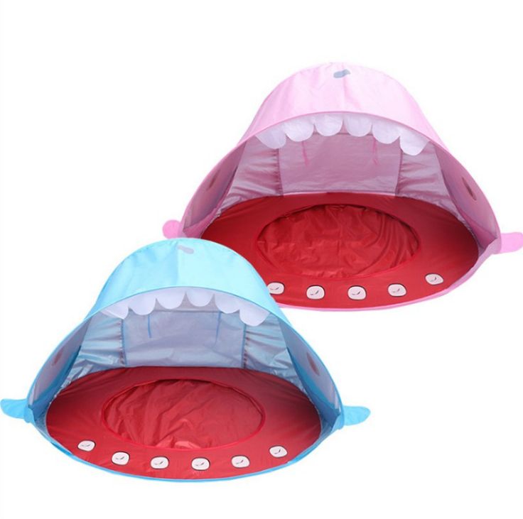 The children's beach tent is a new blue whale small tent that can be thrown away without installation. It has a play room and can be used for water play Specification image