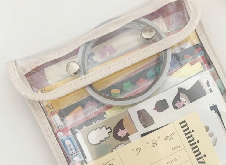 Stationery storage bag Pen bag Cosmetics and sundries storage bag