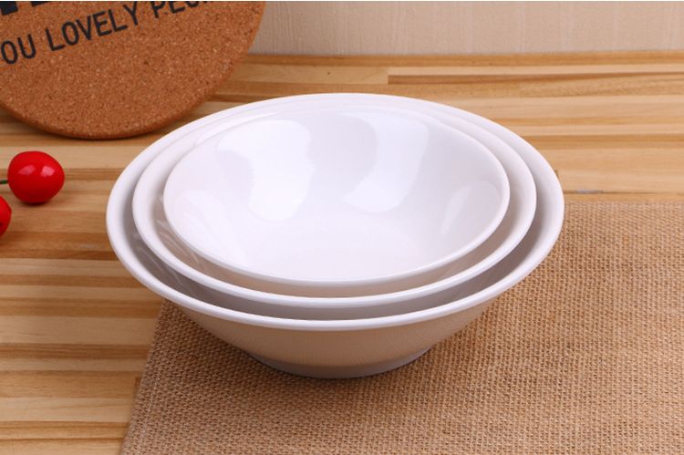 A5 Porcelain mimethylamine tableware pure white soup noodle with tip bottom and back mouth bowl thumbnail