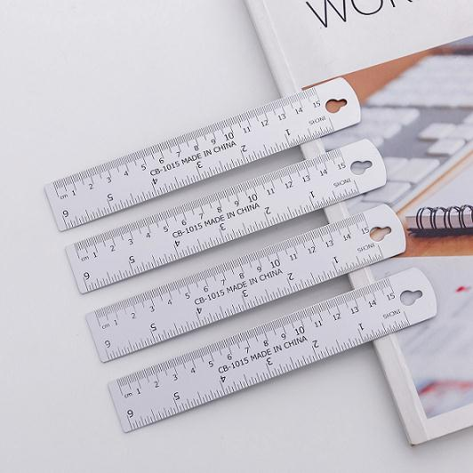 Mingqiang 1015 15 cm Aluminum alloy straight ruler for office use detail image 1