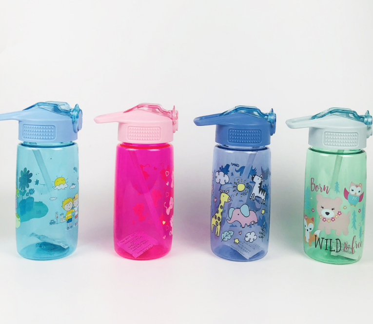厂家直销新款儿童塑料吸管水杯 创意学生便携弹跳塑料水杯礼品杯450ML详情5