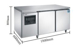 1.8-meter freezer workbench, commercial kitchen, large-capacity freezer, concealed pipe/freezer/copper pipe, 1800*600*800mm Specification image