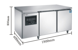 1.8-meter freezer workbench, commercial kitchen, large-capacity freezer, concealed pipe/freezer/copper pipe, 1800*600*800mm detail image 2
