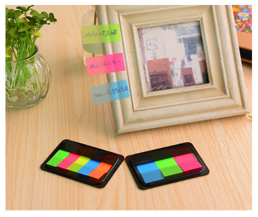 韩国抽拉式盒装可撕便利贴纸 荧光色便签纸便签本指示标记贴详情图4