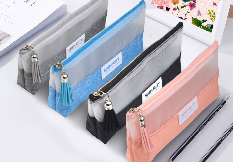 简约初中生高中生高颜值网红日系多功能文具袋文具盒少女笔袋考试学生用文具收纳