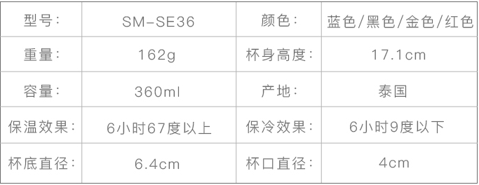 象印SM-SE36 红色保温杯详情图2