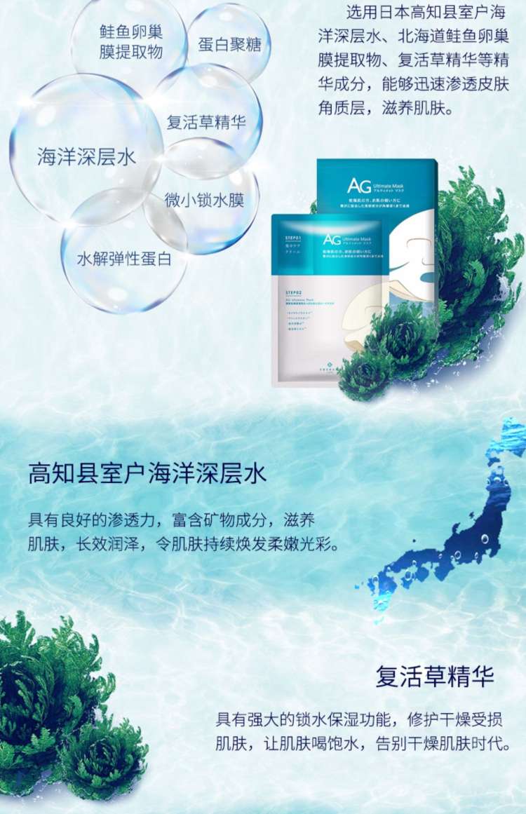 Ag Anti-Sugar Mask Coco Chicosman New Ocean Hydrating Mask Specification drawing