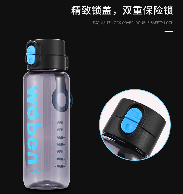 厂家直销创意塑料杯时尚PC塑料水杯创意便携防漏太空杯750ML详情图14