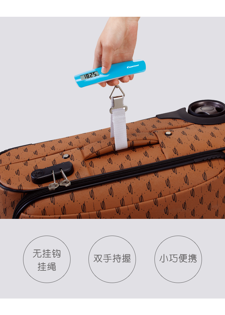 14192-713E Portable electronic luggage scale, 50kg multi-color long strip portable luggage scale, high-quality for foreign trade detail image 9