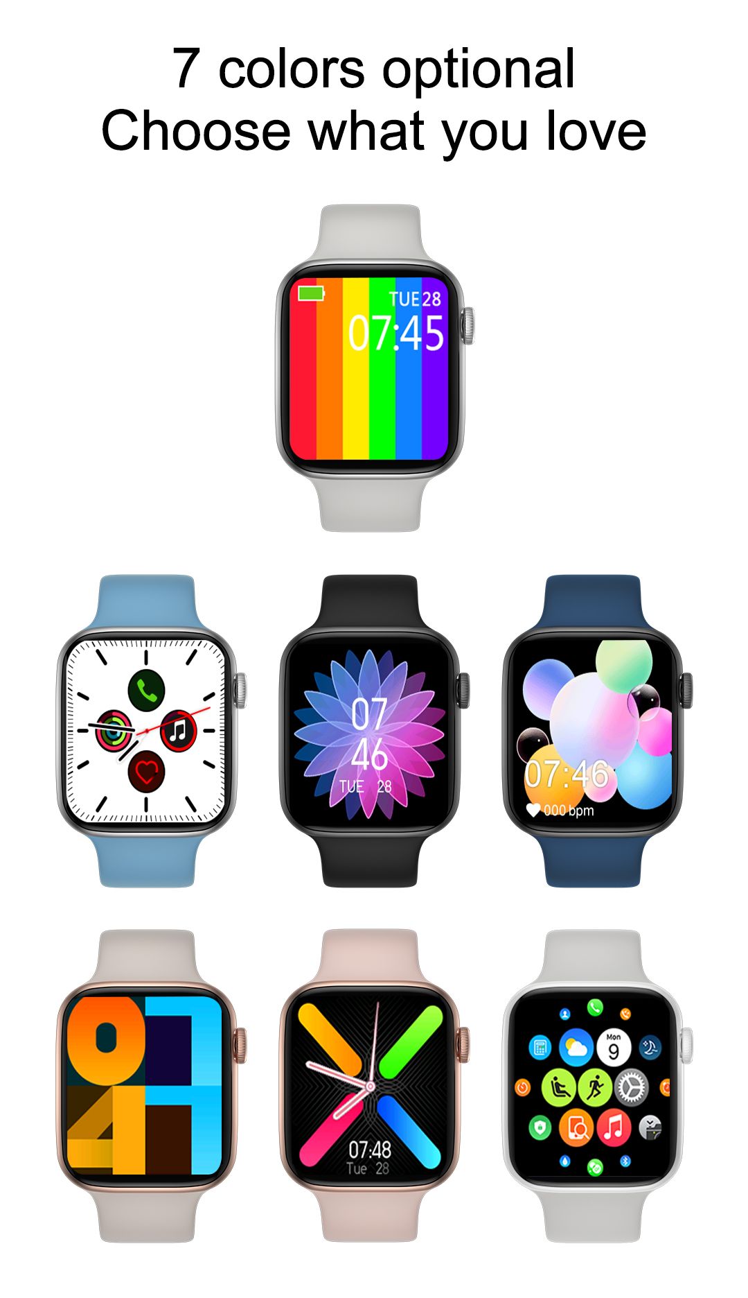 Temperature-measuring smartwatch, Bluetooth smartwatch FT80 Specification image