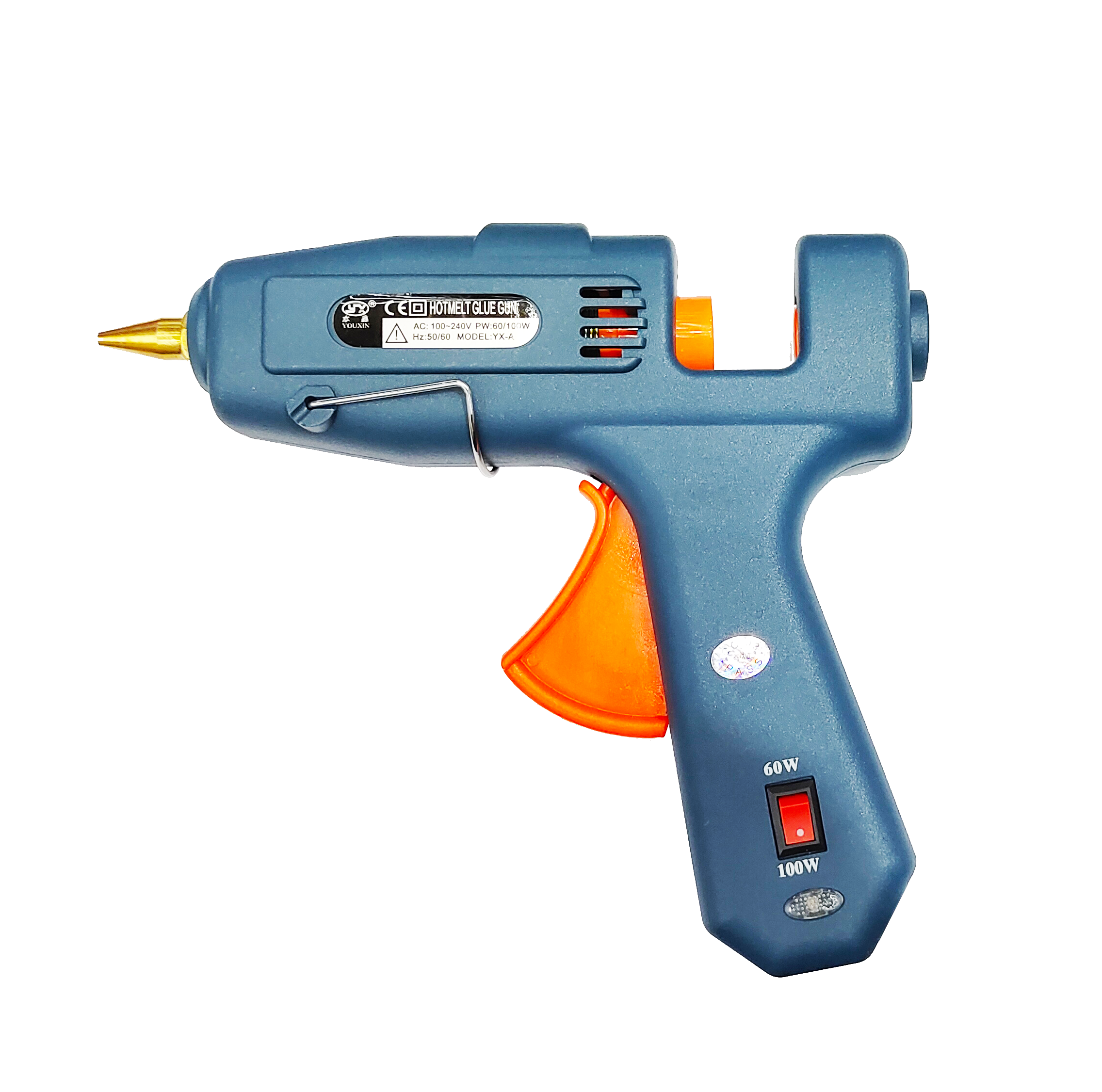 Dark green 60W/100W large hot melt glue gun with switch, high-temperature rapid melting, suitable for 11mm thick glue sticks, factory direct sales detail image 4