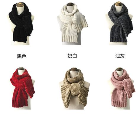 Men's And Women's Fashion Trends With Warm Floral Knitted Scarves