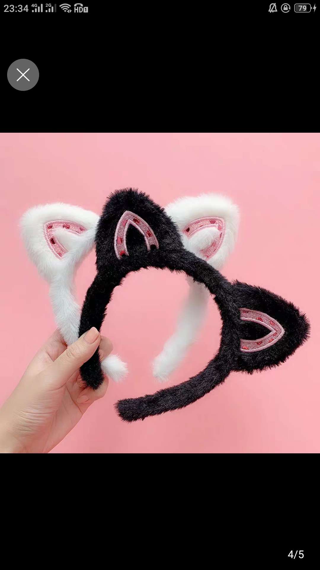Korean hairpin cat ears