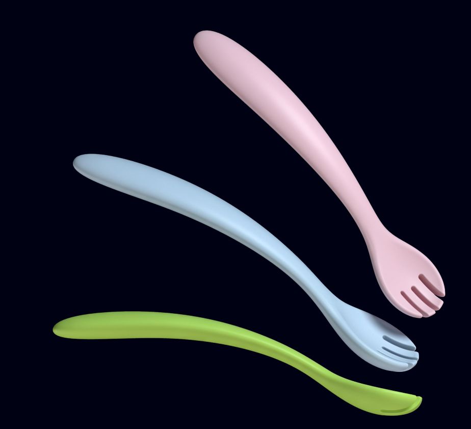 Silicone baby fork details Picture