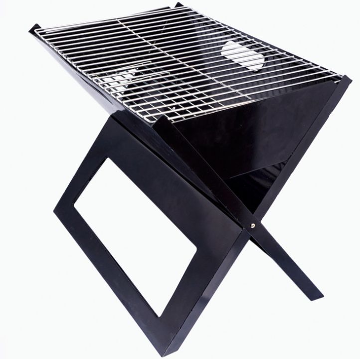 The new outdoor X-shaped thickened folding charcoal grill and portable creative grill are only for foreign trade and export details Picture