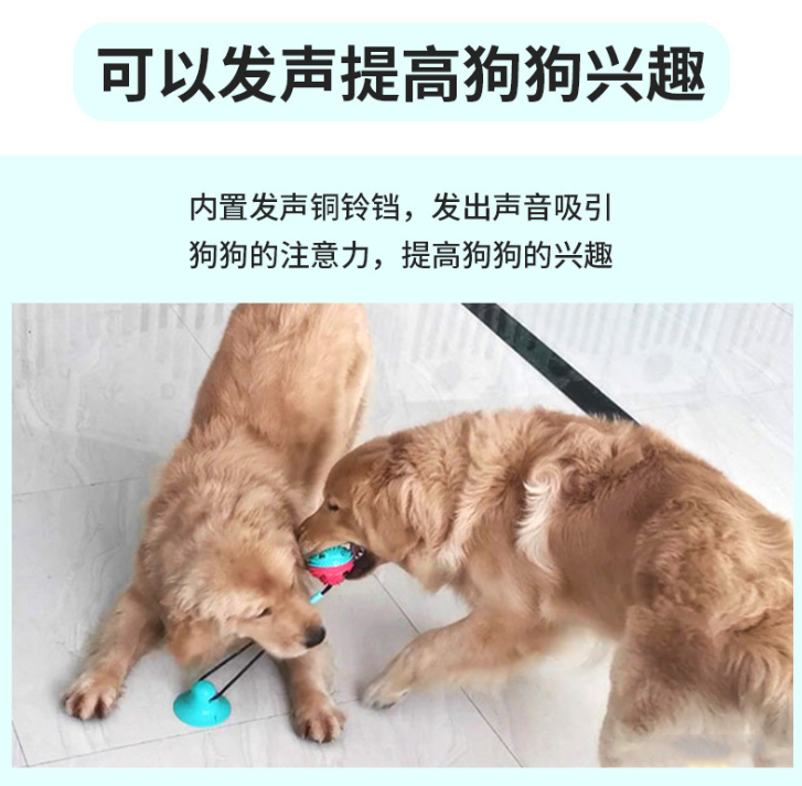 宠物用品亚马逊 吸盘狗玩具 磨牙漏食器啃咬球Pet Molar详情图4