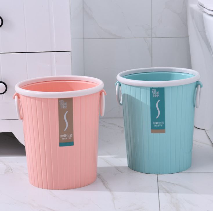 Simple, sturdy and durable household double-ear classified trash can small size Specification image