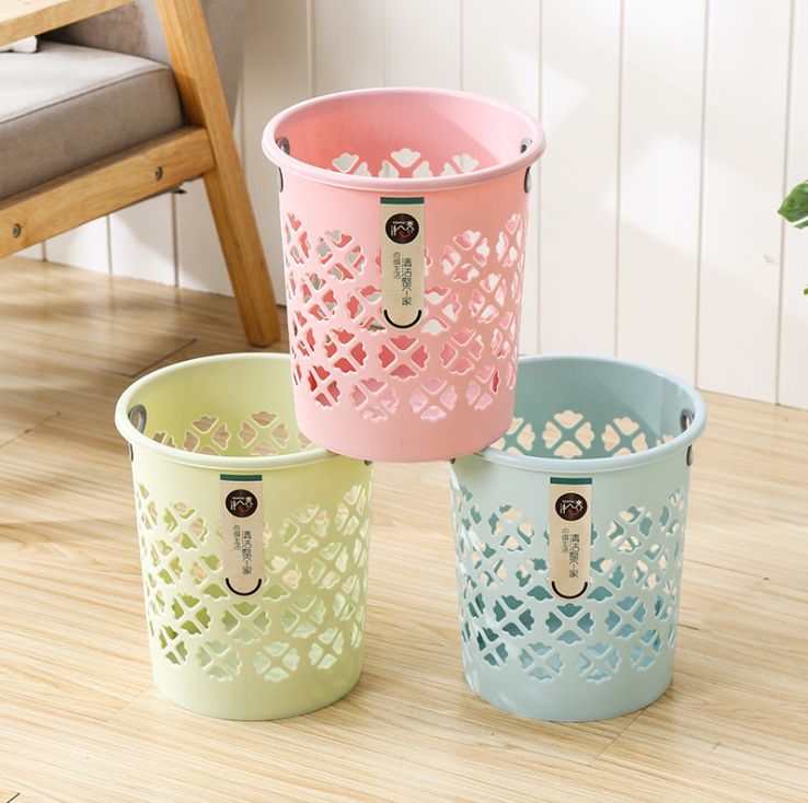 Round, durable, large-capacity household classified trash can details Picture