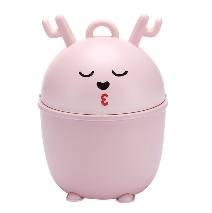 Cartoon Deer compact desktop multi-functional trash can Item Picture