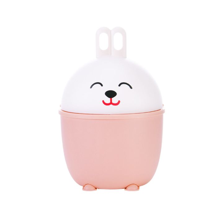 Fashionable and creative cartoon rabbit desktop trash can opening Application Scenario
