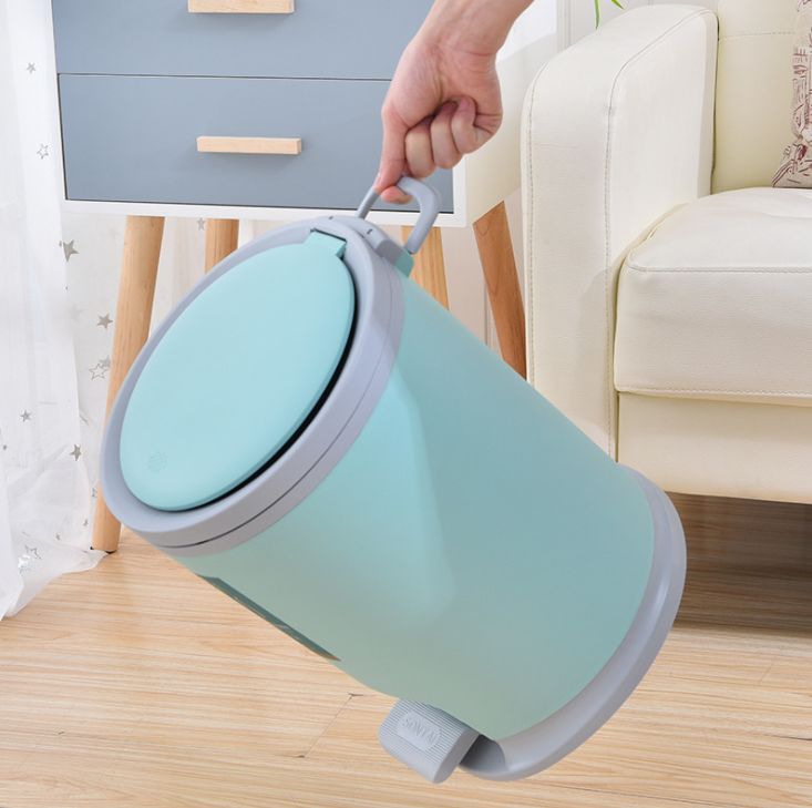 Creative and fashionable home, press the middle number of the trash can with your foot pedal Specification image