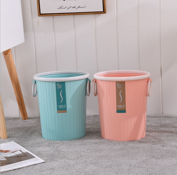 Simple, sturdy and durable, large-sized household double-ear classified trash can