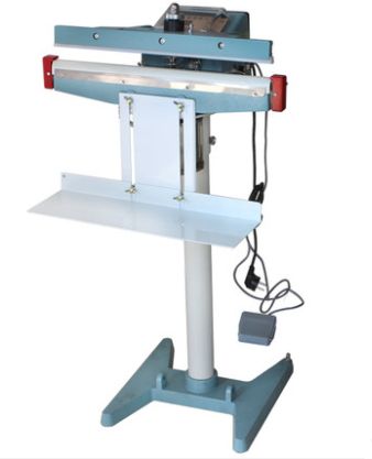 Single-heating electromagnet foot-pedal sealing machine automatically and instantly heats plastic bags for sealing, vertical electric foot-pedal heat sealing machine