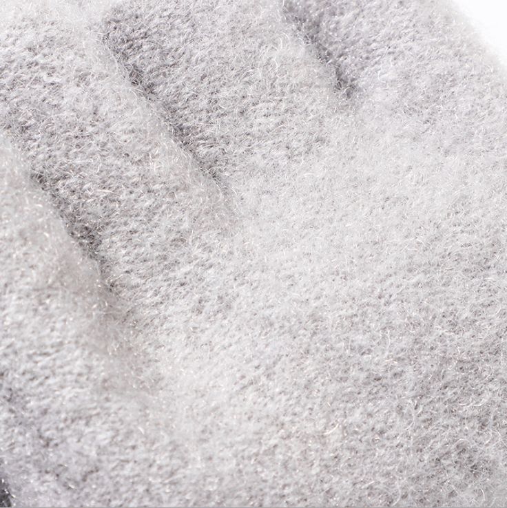 Winter simple Korean-style warm and cute little Daisy dew finger woolen gloves, women's half-finger gloves details Picture