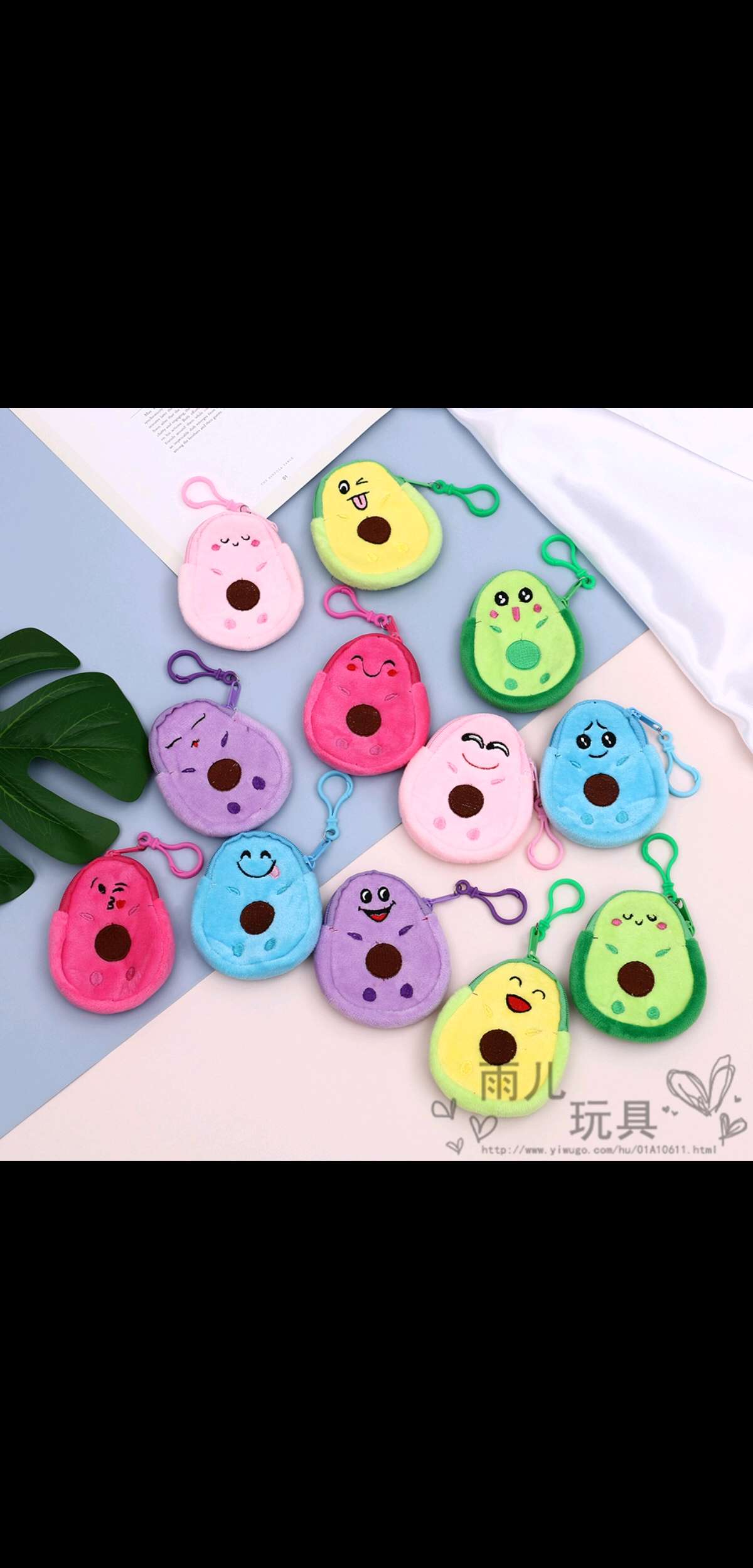 零钱包女小钱包迷你可爱韩国钥匙包牛油果小包挂钩学生硬币零钱袋详情图4