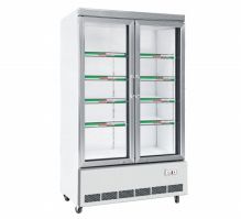 Flat-head direct-cooling double-door standing display cabinet, commercial refrigerated display cabinet, fresh-keeping beverage 1020*600*2030mm